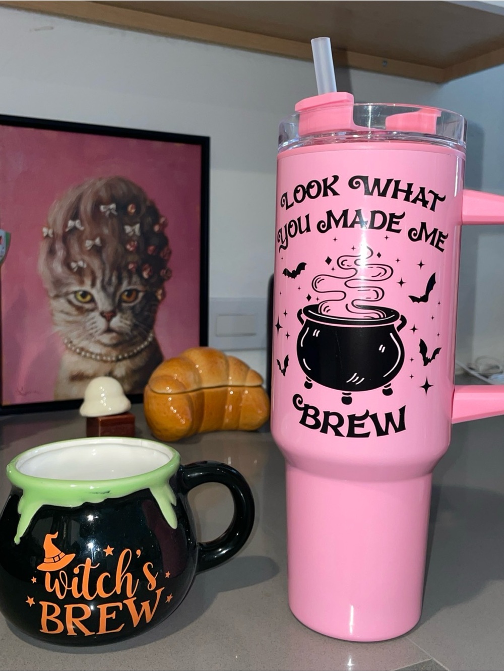 Witches Brew Mug & 40 Ounce Look What You Made Me Brew Pink
Tumbler